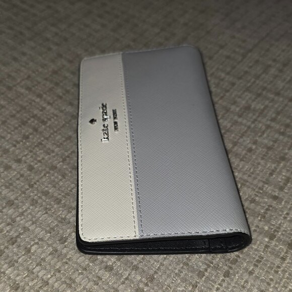 Kate Spade Madison Colorblock Large Slim Bifold Wallet - Gret - Picture 6 of 9